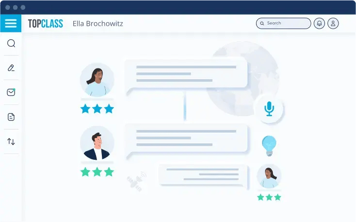 Create an online community where members can interact outside of asynchronous online courses.
